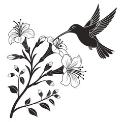 bird and flower