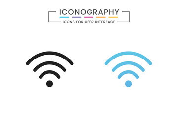 Wifi wireless signal flat symbol for apps. Wifi signal Icon. Wireless internet symbol. Vector illustration