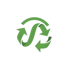 Obraz premium Recycling symbol: A clean, modern symbol representing the concept of recycling, sustainability and environmental consciousness.