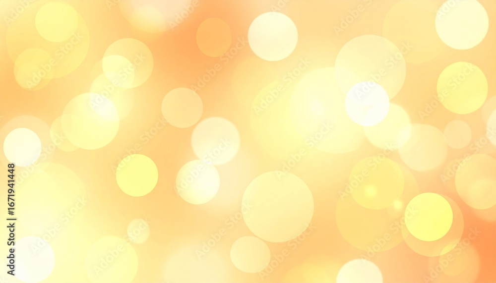 Poster abstract bokeh background with golden and yellow tones for festive design