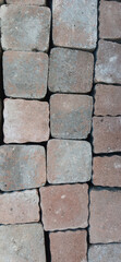 Stone pavement texture with old bricks