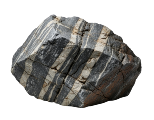 Striped Gneiss Rock Isolated Transparent PNG