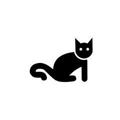 cat silhouette illustration. cat vector isolated on white background. vector illustration