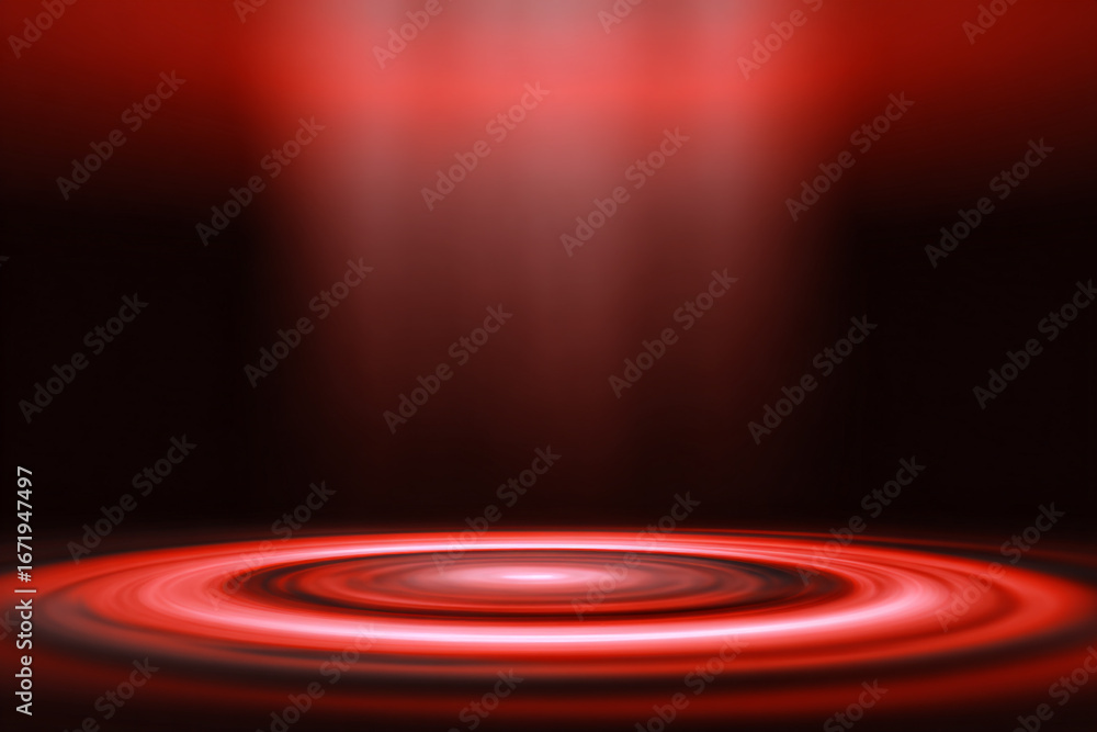 Poster red light swirls on dark background creating a dramatic stage effect