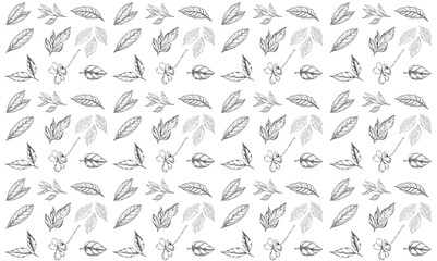 Leaves Seamless Pattern Vector – Nature Background Design