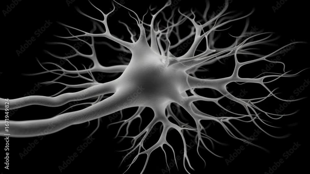 Poster vagus nerve concept ,neural network structure with intricate branches and connections, showcasing co