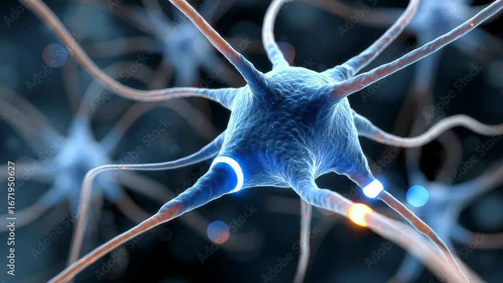 Poster vagus nerve concept ,essential neurons exploring cell structure and communication nervous system thr