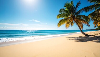 Obraz premium Tropical Beach Palm Tree Paradise.