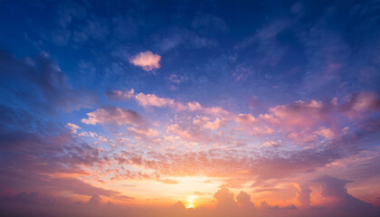 Fototapeta premium majestic sunrise sky background with soft gentle colorful cloud