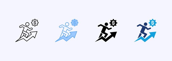Motivation Icon Set Multiple Style Collection