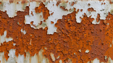 Weathered Surface With Rust and Peeling Paint for Textured Background