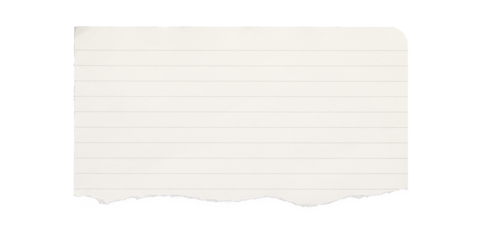 blank lined paper notebook paper with torn edges isolated on transparent background,note paper message office business tag sign,blank sheet of paper