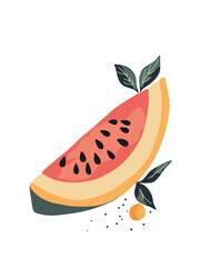 vector illustration decorative watermelon slice