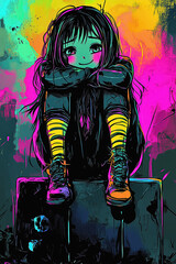 Young punk girl