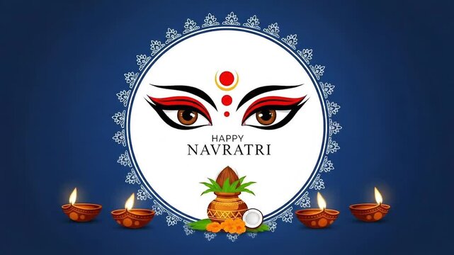 Happy Navratri 2025 Wishes Images, Quotes, Greetings & Maa Durga HD Wallpapers for the Festival of Nine Nights Celebrating Goddess Durga's Victory Over Mahishasura