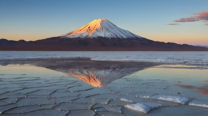 Marvel at Salar de Uyuni, Bolivia’s stunning salt flats, reflecting the sky and mountains in breathtaking symmetry, creating the world’s largest natural mirror landscape