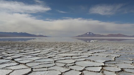 Marvel at Salar de Uyuni, Bolivia’s stunning salt flats, reflecting the sky and mountains in breathtaking symmetry, creating the world’s largest natural mirror landscape