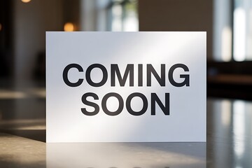 Exciting new developments are on the horizon, get ready for what's coming soon with this bold announcement sign