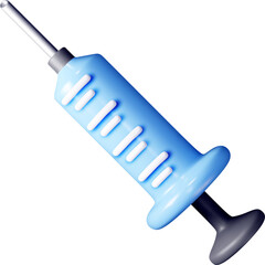 3D Stylized Medical Syringe Illustration