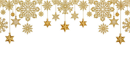  "Golden Confetti Christmas Border Pattern