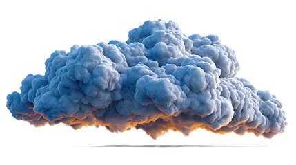 Abstract Cumulus Cloud Formation: The dynamic form and serene shades of a cumulonimbus cloud in high resolution, a natural and evocative display.