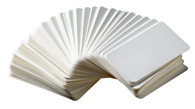 Blank Business Cards Fan: A pristine fan of blank business cards is a symbol of professional potential. The pure, untainted cards await the individual’s personal touch, ready to capture identity.