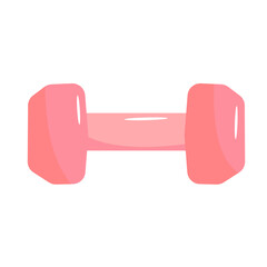 Pink Dumbbell for Fitness and Exercise Illustration