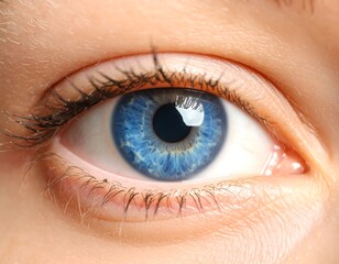 Fototapeta premium Close-up of a blue eye