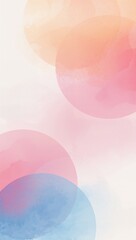 Abstract pastel circles overlapping softly in calm gradient watercolor tones