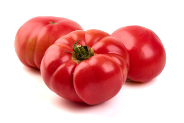 Heirloom Tomatoes, Isolated on White Background