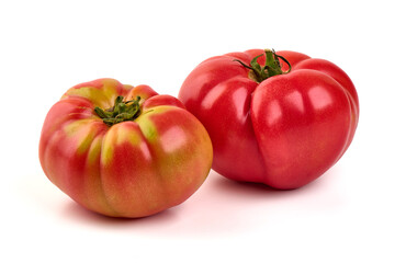 Heirloom Tomatoes, Isolated on White Background