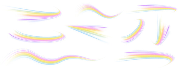 Speed lines zoom across a transparent background in neon tones. They create a sense of motion, energy, and fast transitions. Ideal for dynamic UI elements.