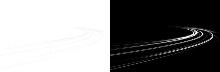 Line white light vector abstract effect curve luminous stripes with glowing beam motion blur and bright ray streaks.