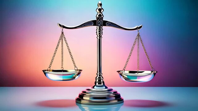 Symbolism of Justice: Scales of Justice Repeating Pattern with Gradient Background