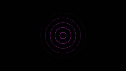 Abstract neon line bright cyan color 4k illustration. Black background 4k illustration.