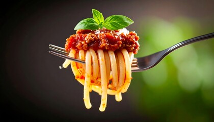 Spaghetti Bolognese on Fork. (1)