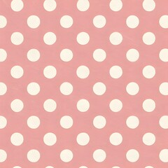 Cute Pink Polka Dot Pattern – White Dots Seamless Wrapping Paper Background