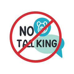 No talking vector sign
