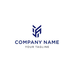 Fototapeta premium Modern, abstract logo design featuring intertwined letters and shapes.