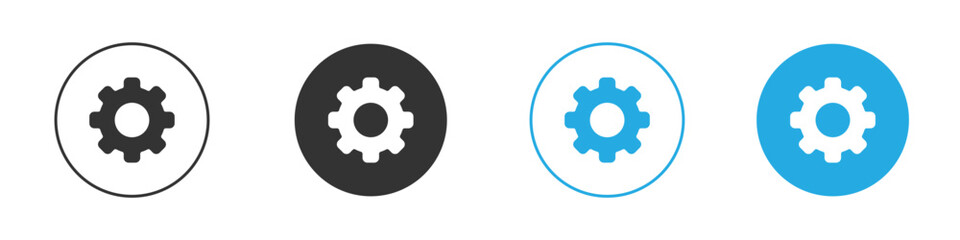 Gear icon vector style flat trendy collection.