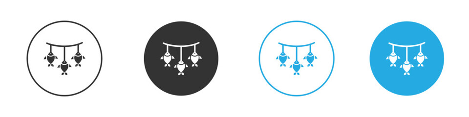 Dried fish icon vector style flat trendy collection.