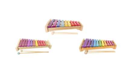 Color xylophone on transparent background png
