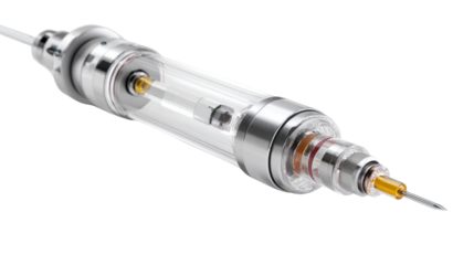 High-tech surgical laser for soft tissue incision, isolated on a Transparent background, PNG file.