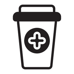 Obraz premium biomedical waste glyph icon