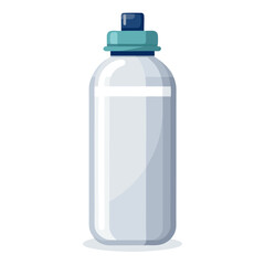 blue plastic bottle isolated