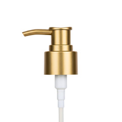 Golden lotion pump dispenser for cosmetic bottle