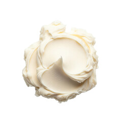 White cosmetic cream swatch with rich texture
