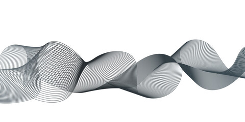 Abstract flowing multicolor wave lines on white background, smooth curves in motion, modern digital art design.