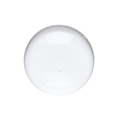 Clear cosmetic serum gel drop with bubbles