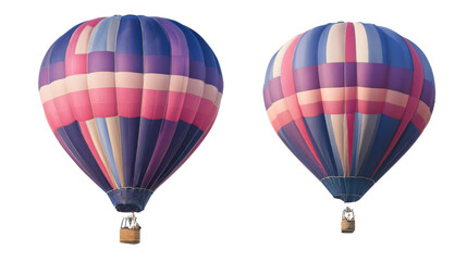 Fototapeta premium Hot Air Balloon Photography: Scenic hot air balloon photography capturing landscapes from above, isolated on a Transparent background, PNG file.